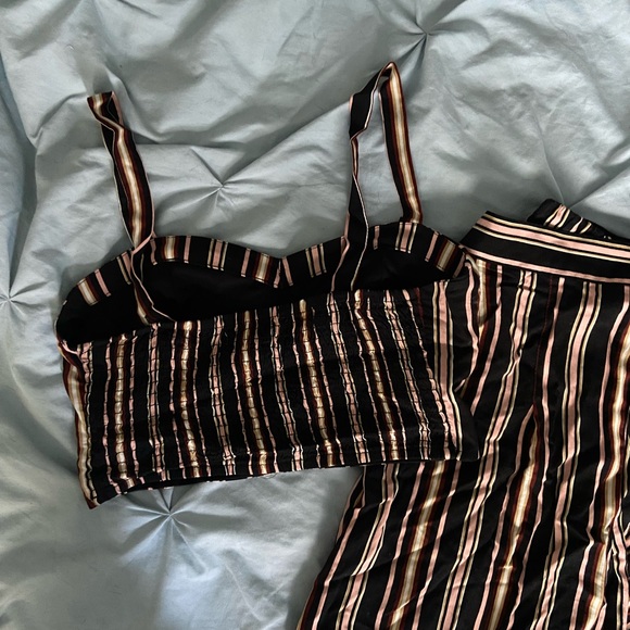 Multicolor Striped Matching Set - Picture 4 of 6